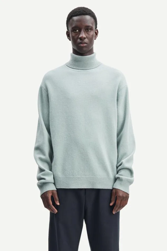 Man Viktor Turtle Neck 12758 Iceberg Green Samse Samse Knitwear