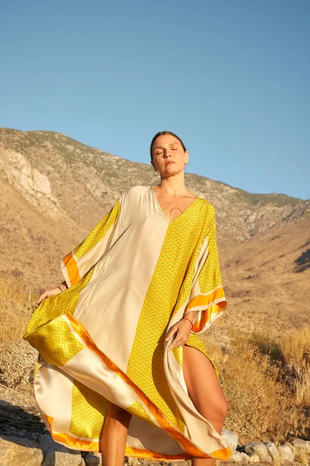 Marin Dress With Sash Block Zigzag Tangerine Women Natalie Martin Dresses