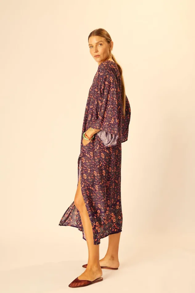 Marin Dress With Sash Petite Fleur Aubergine Women Natalie Martin Dresses