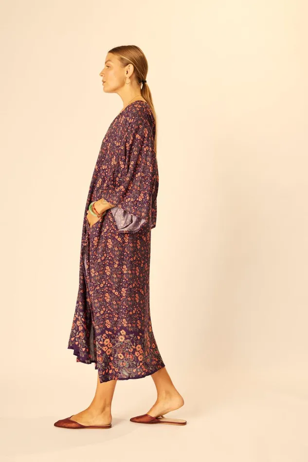 Marin Dress With Sash Petite Fleur Aubergine Women Natalie Martin Dresses