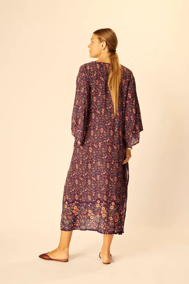 Marin Dress With Sash Petite Fleur Aubergine Women Natalie Martin Dresses