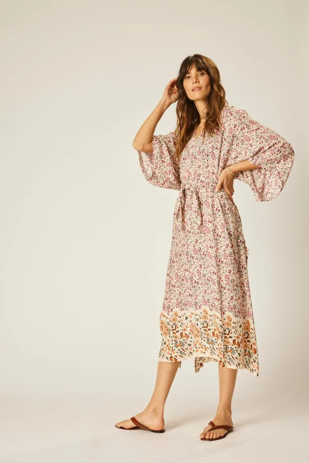 Marin Dress With Sash Petite Fleur Rose Women Natalie Martin Coverups