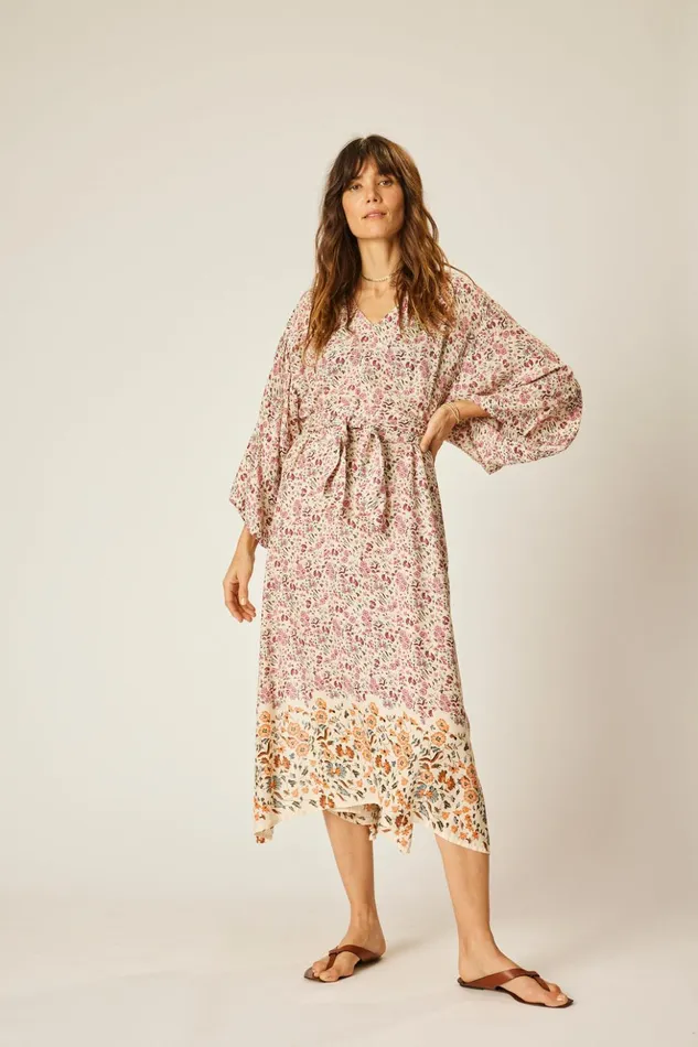 Marin Dress With Sash Petite Fleur Rose Women Natalie Martin Coverups
