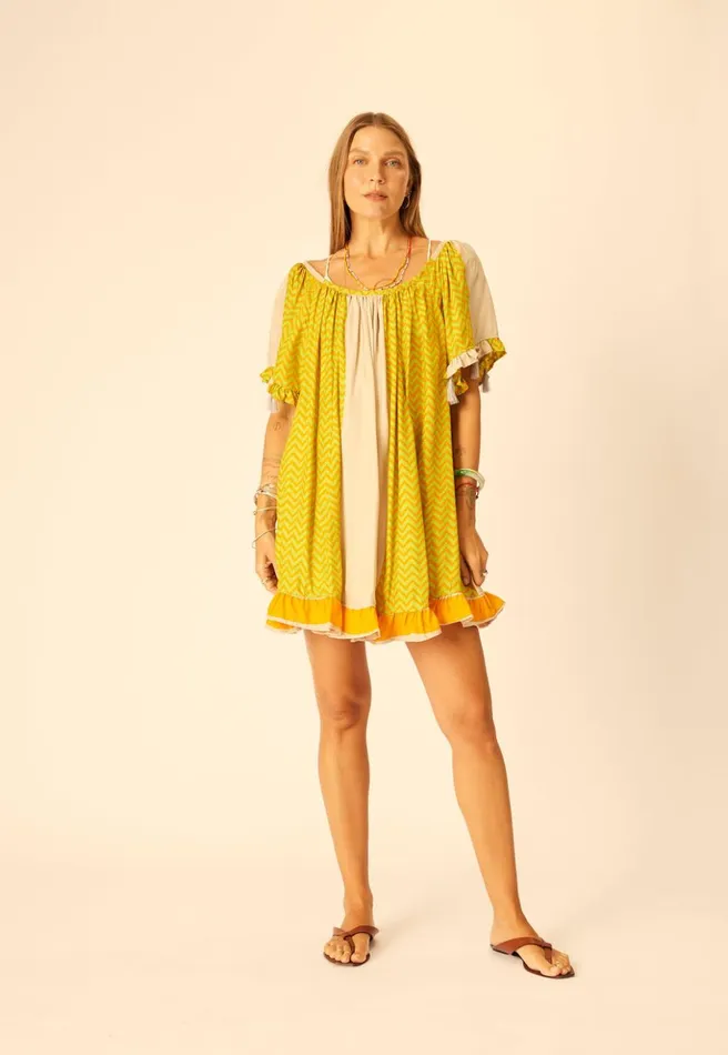 Marina Dress Block Zigzag Aubergine Women Natalie Martin Coverups