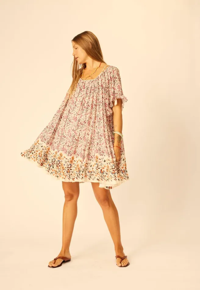Marina Dress Petite Fleur Rose Women Natalie Martin Coverups