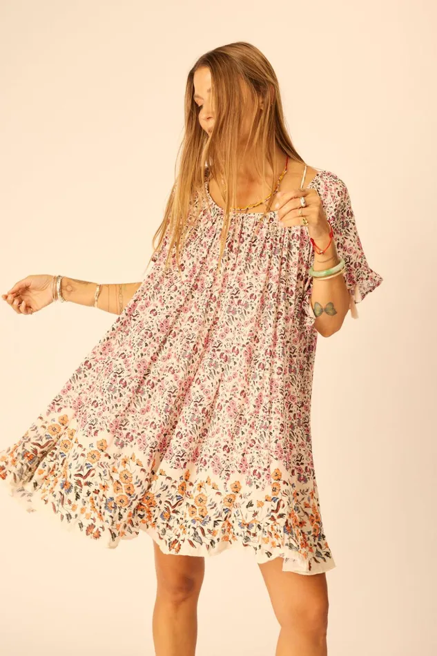 Marina Dress Petite Fleur Rose Women Natalie Martin Coverups