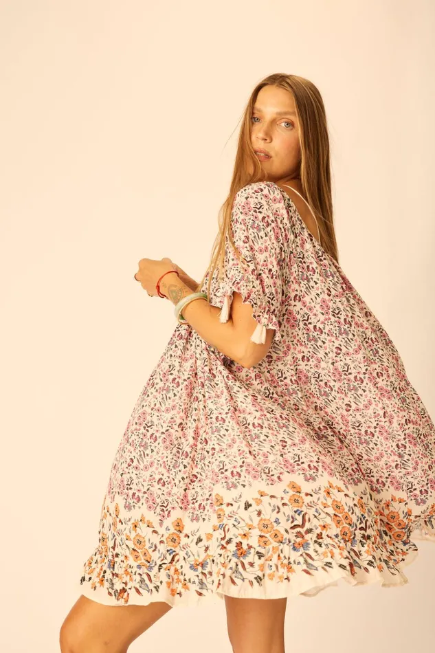 Marina Dress Petite Fleur Rose Women Natalie Martin Coverups