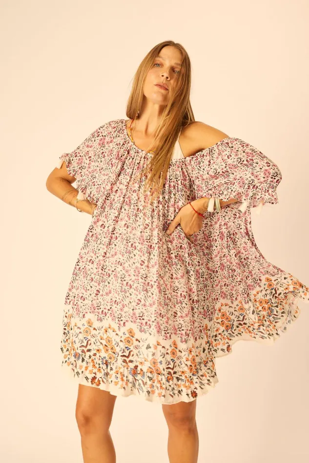 Marina Dress Petite Fleur Rose Women Natalie Martin Coverups