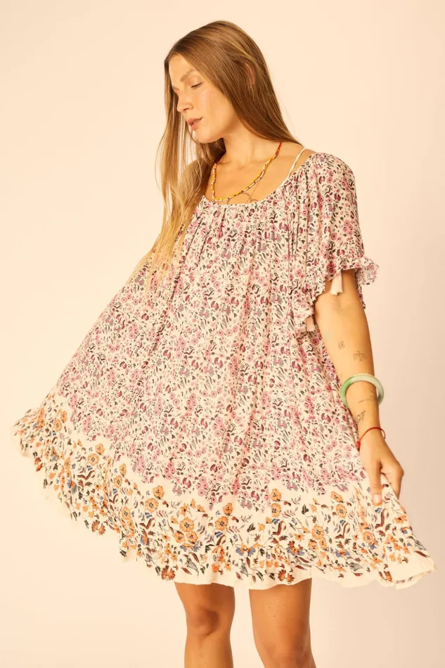 Marina Dress Petite Fleur Rose Women Natalie Martin Coverups