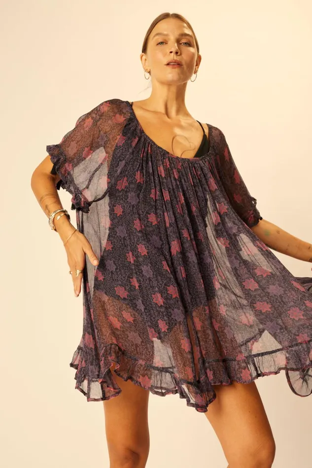 Marina Dress Snowflake Aubergine Women Natalie Martin Dresses
