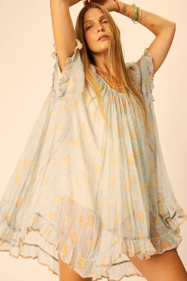 Marina Dress Snowflake Tangerine Women Natalie Martin Coverups