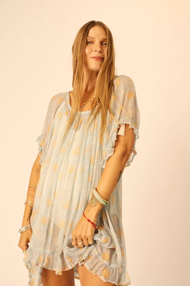Marina Dress Snowflake Tangerine Women Natalie Martin Coverups