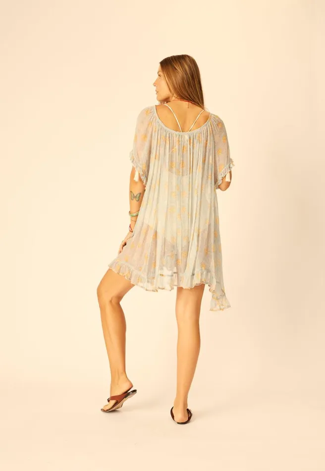 Marina Dress Snowflake Tangerine Women Natalie Martin Coverups