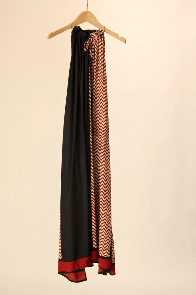 Marlien Dress Block Zigzag Noire Women Natalie Martin Coverups