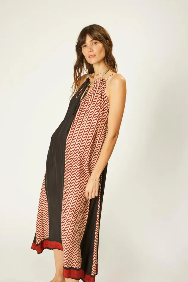 Marlien Dress Block Zigzag Noire Women Natalie Martin Dresses