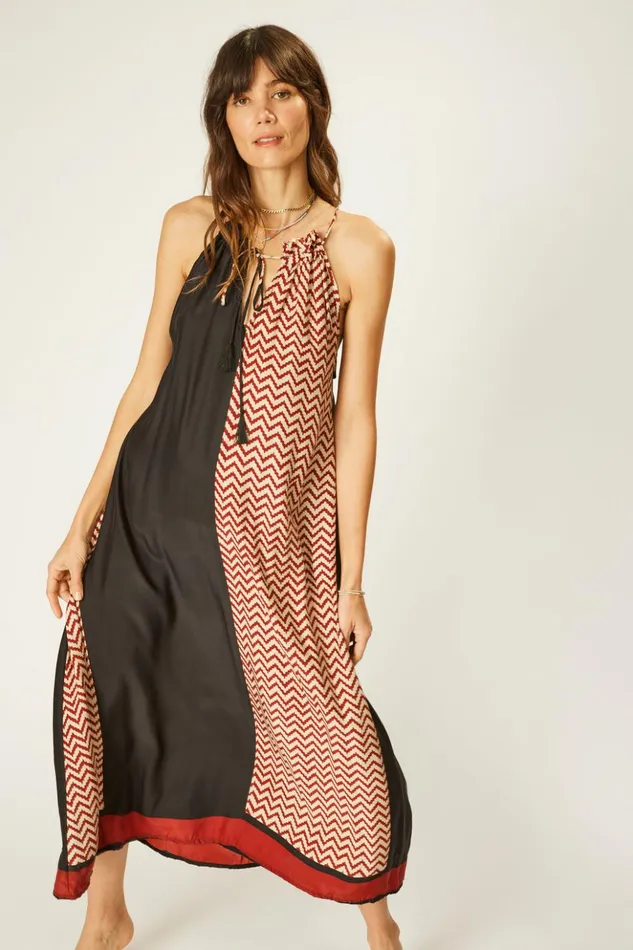 Marlien Dress Block Zigzag Noire Women Natalie Martin Dresses