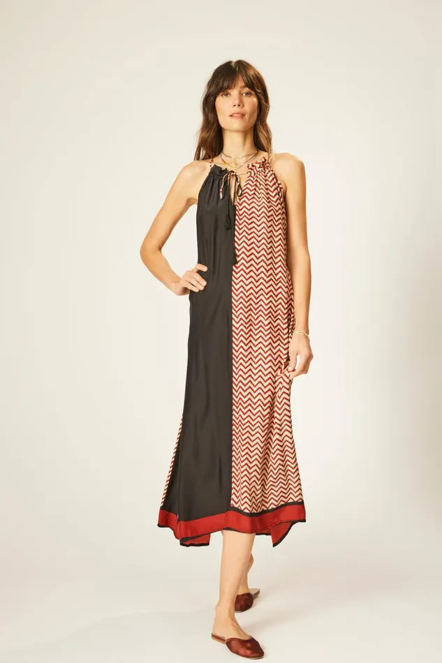 Marlien Dress Block Zigzag Noire Women Natalie Martin Dresses