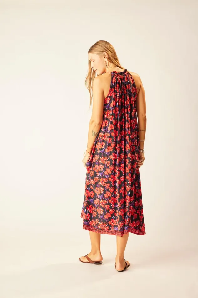 Marlien Dress Silk Watercolor Onyx Women Natalie Martin Dresses