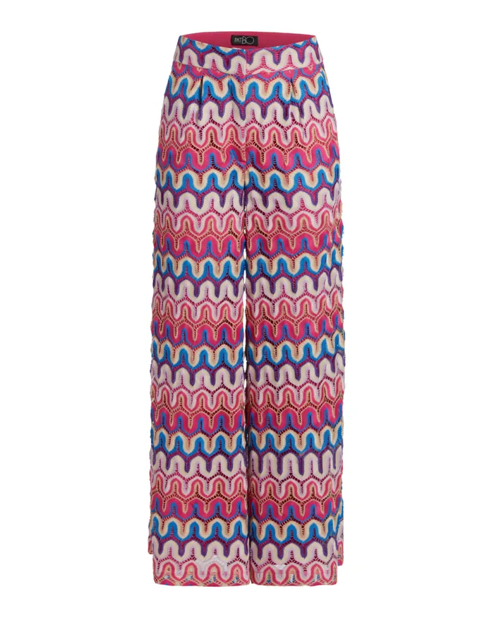 Matching Sets Women Patbo Crochet Wide Leg Pants Pink Multi