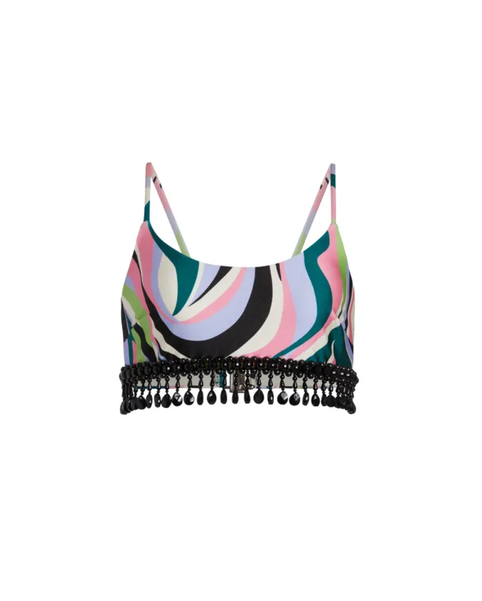 Matching Sets Women Patbo Delos Beaded Cropped Top Black Multi