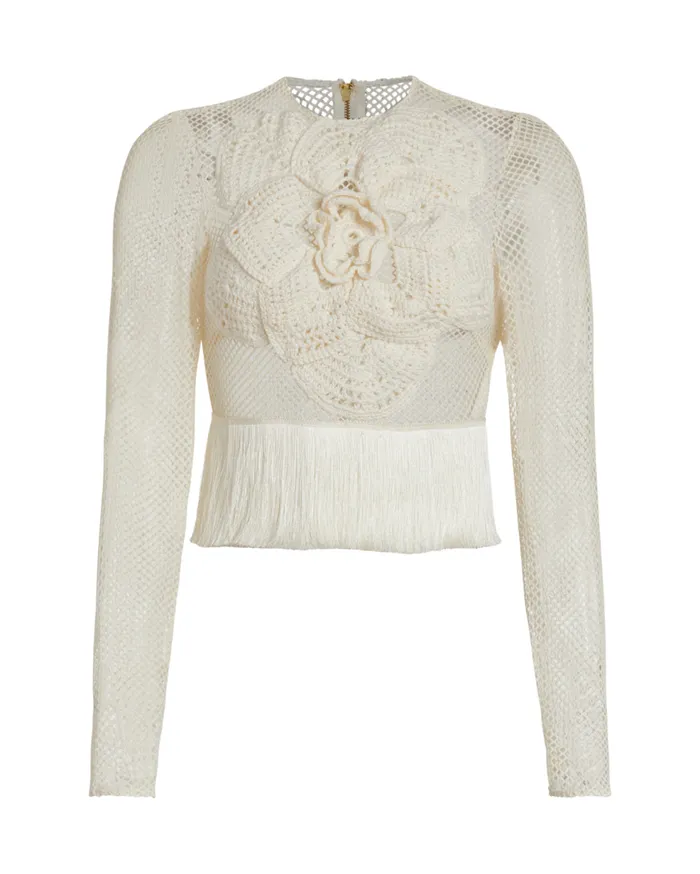 Matching Sets Women Patbo Embroidered Crochet Top Ivory