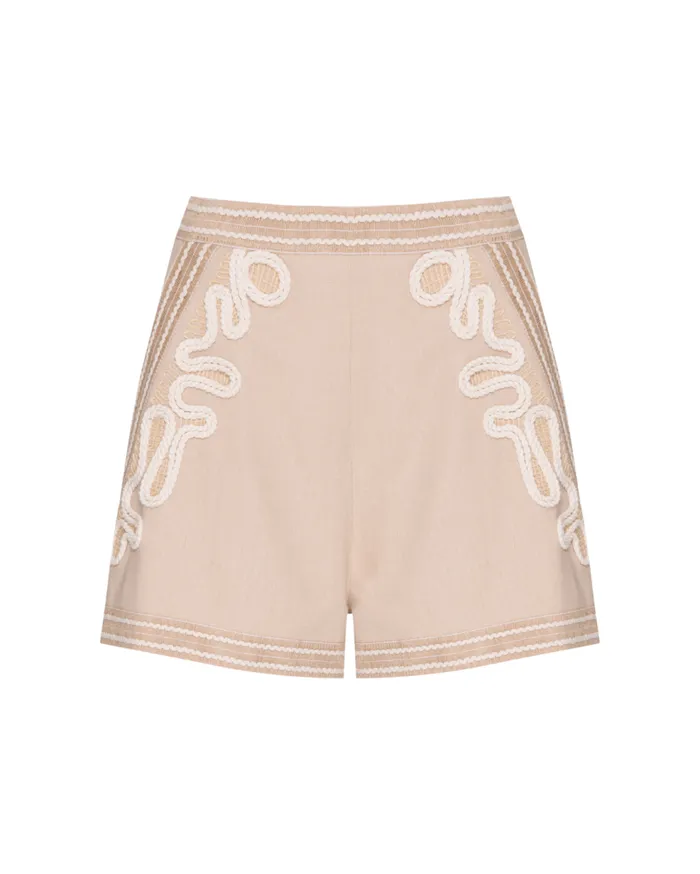 Matching Sets Women Patbo Embroidered Linen Shorts Sand