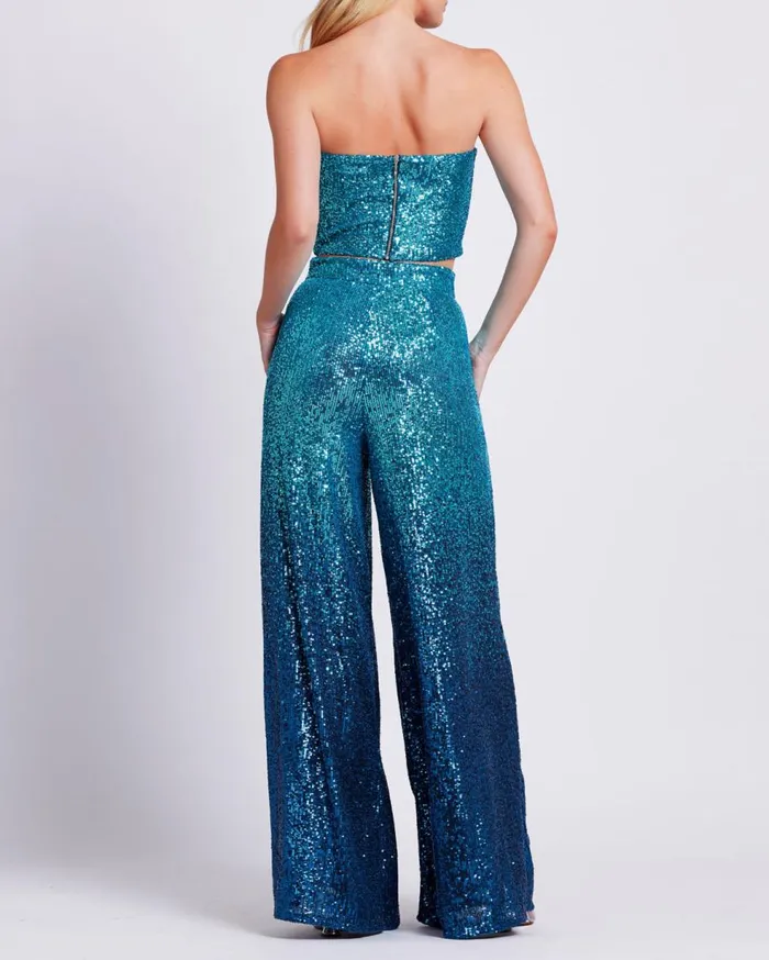 Matching Sets Women Patbo Embroidered Ombre Sequin Top High Tide
