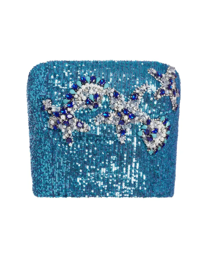 Matching Sets Women Patbo Embroidered Ombre Sequin Top High Tide