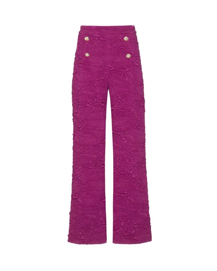 Matching Sets Women Patbo Jacquard Flare Pants Raspberry
