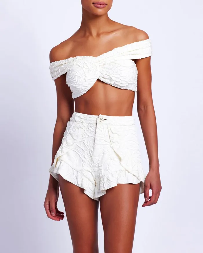 Matching Sets Women Patbo Jacquard Shorts White