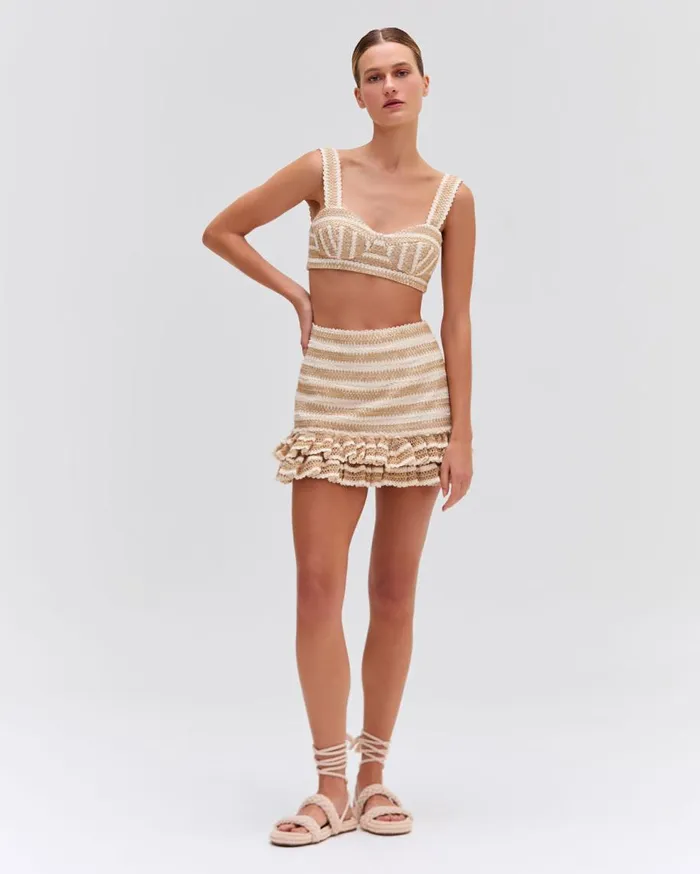 Matching Sets Women Patbo Jute Bralette Top Sand