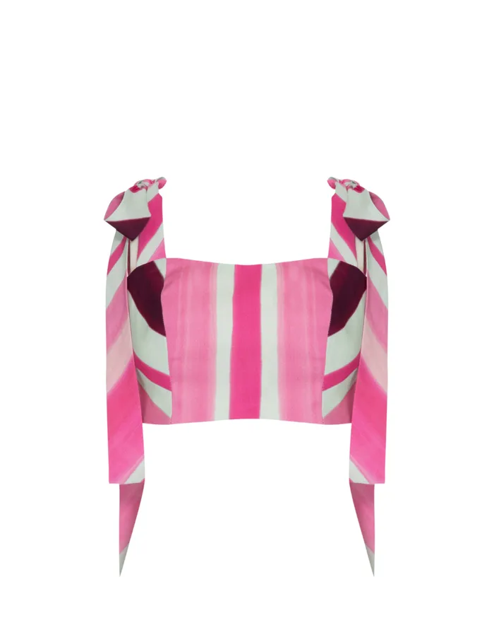 Matching Sets Women Patbo Listra Cotton Cropped Top Magenta
