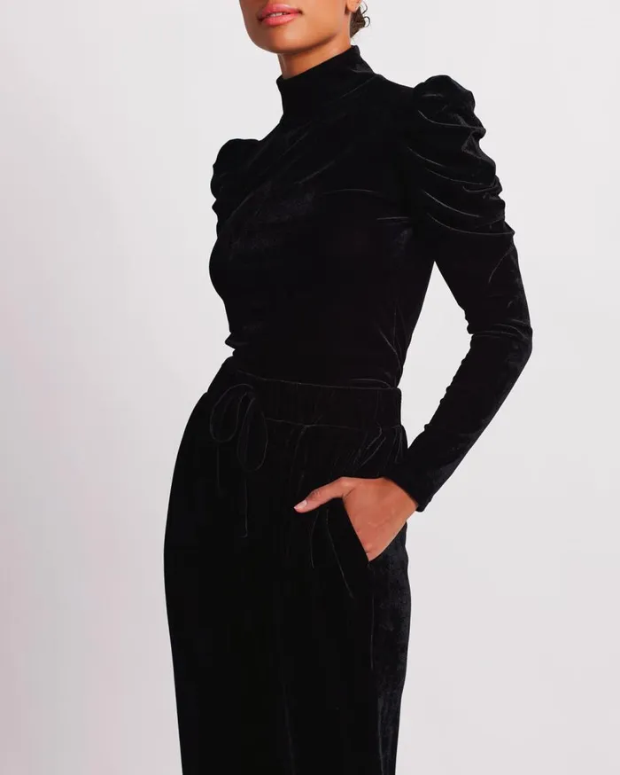 Matching Sets Women Patbo Luxe Velvet Jogger Black