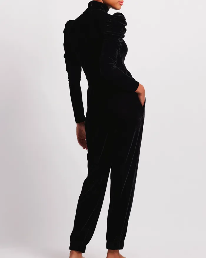 Matching Sets Women Patbo Luxe Velvet Jogger Black