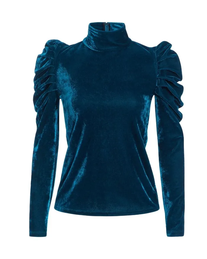 Matching Sets Women Patbo Luxe Velvet Turtleneck Azure