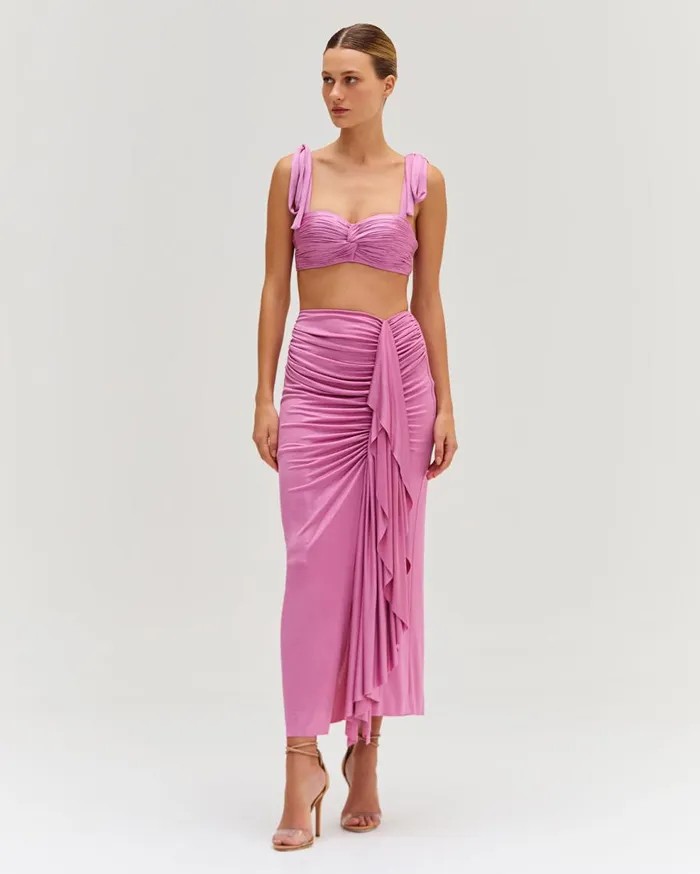 Matching Sets Women Patbo Metallic Jersey Bralette Lilac