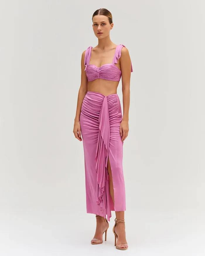 Matching Sets Women Patbo Metallic Jersey Bralette Lilac