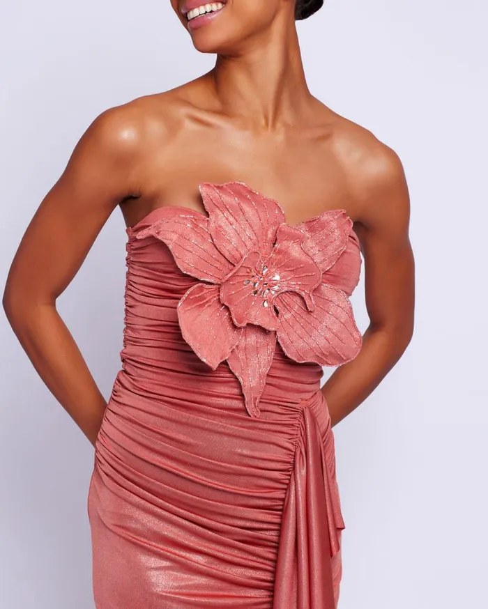 Matching Sets Women Patbo Metallic Jersey Orchid Bodysuit Terracotta