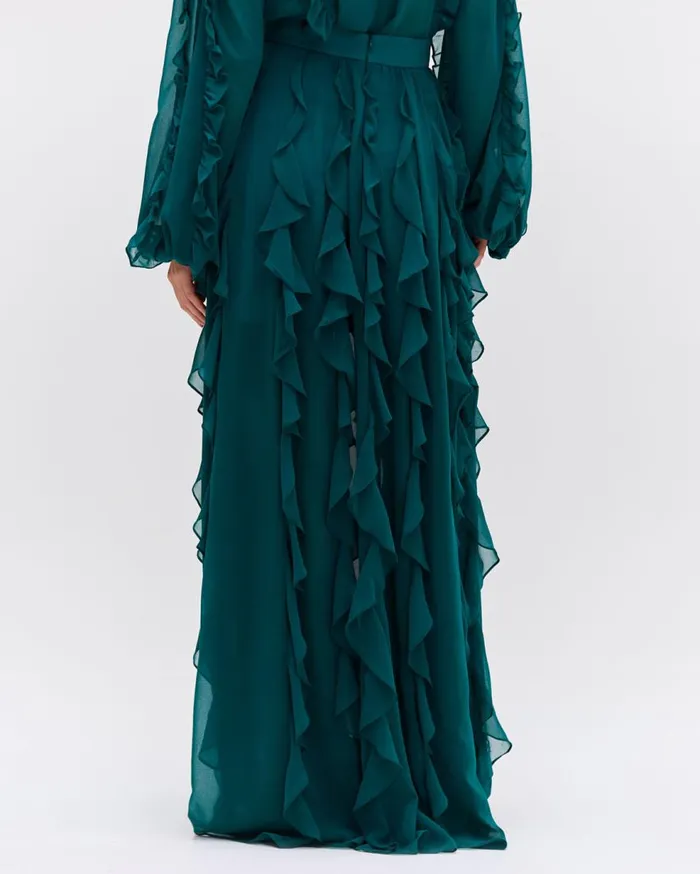 Matching Sets Women Patbo Ruffle Maxi Skirt Galapagos