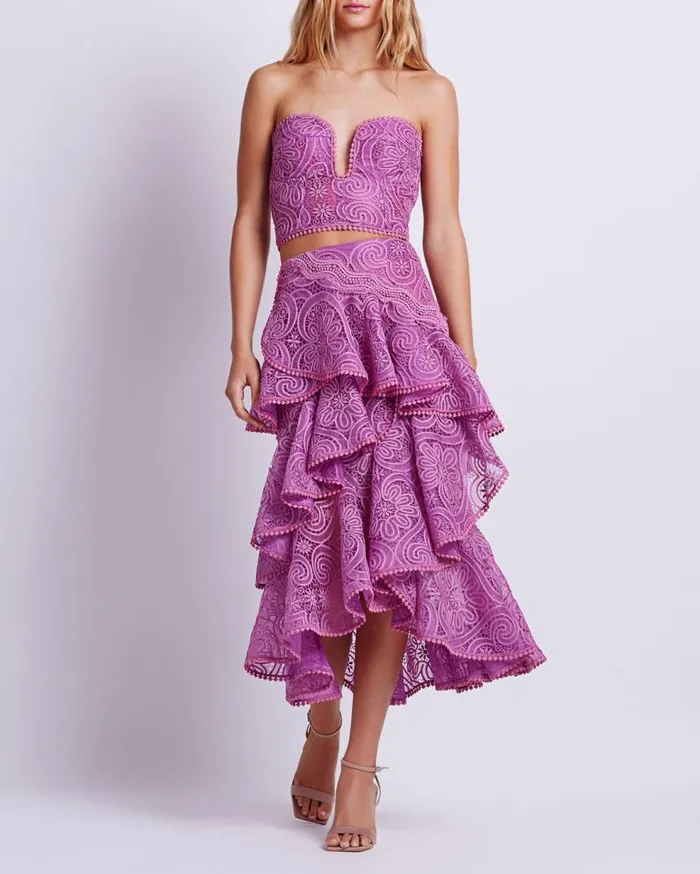 Matching Sets Women Patbo Strapless Lace Bustier Orchid