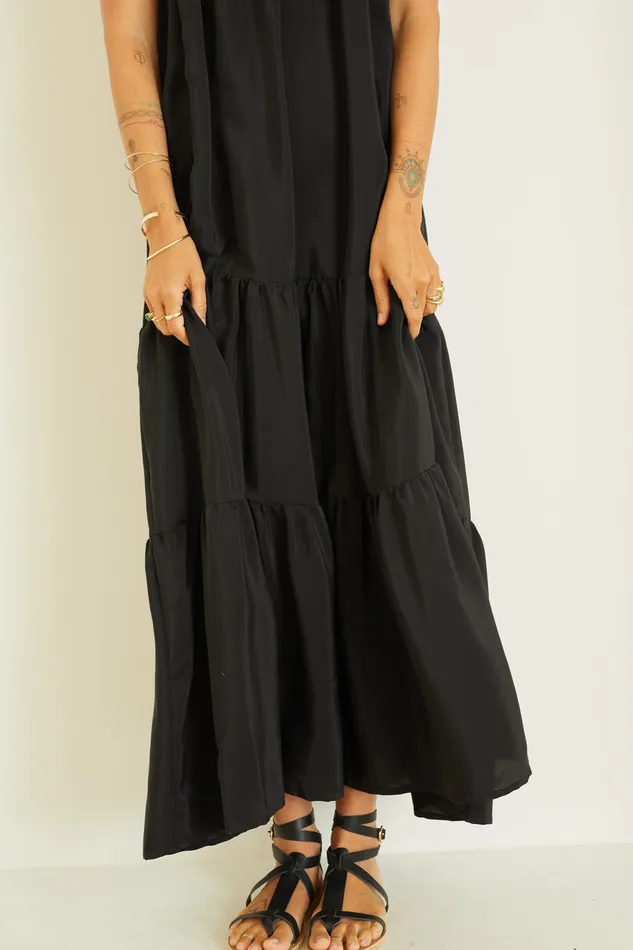 Melanie Dress Black Silk Women Natalie Martin Dresses