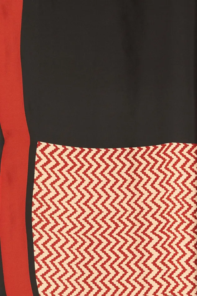 Melanie Dress Block Zig Zag Aubergine Women Natalie Martin Dresses
