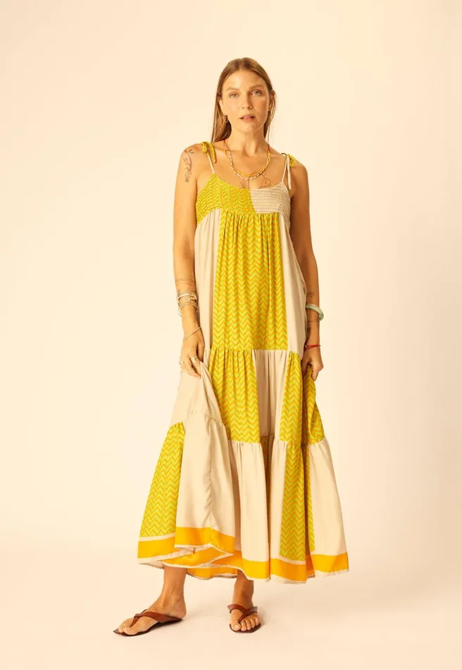 Melanie Dress Block Zig Zag Aubergine Women Natalie Martin Dresses