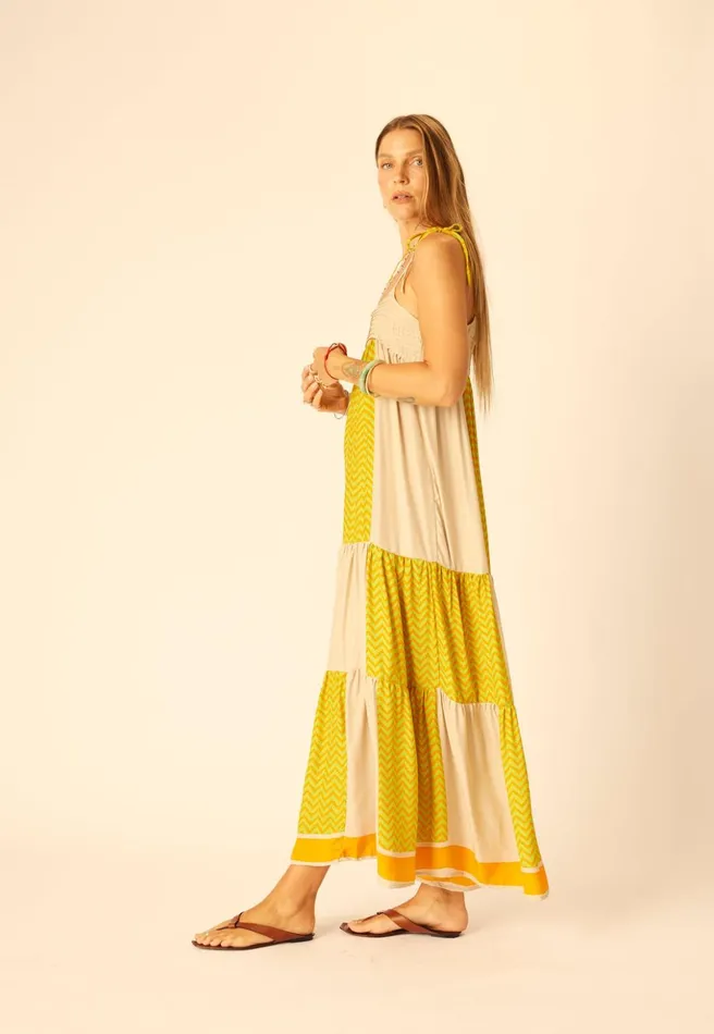 Melanie Dress Block Zig Zag Aubergine Women Natalie Martin Dresses
