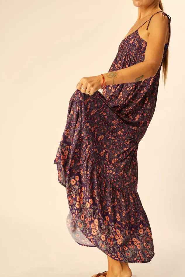 Melanie Dress Petite Fleur Aubergine Women Natalie Martin Dresses