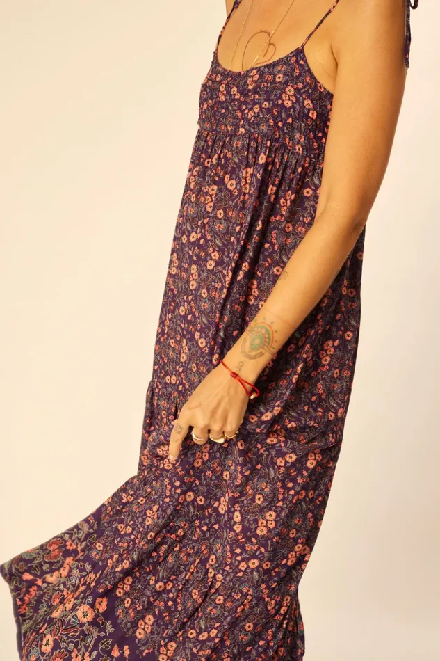 Melanie Dress Petite Fleur Aubergine Women Natalie Martin Dresses