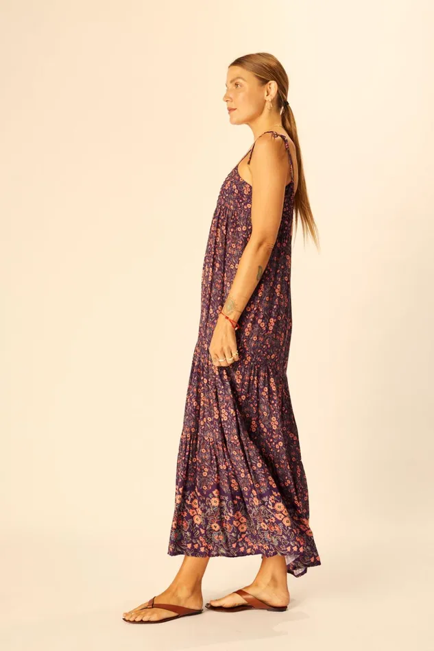 Melanie Dress Petite Fleur Aubergine Women Natalie Martin Dresses