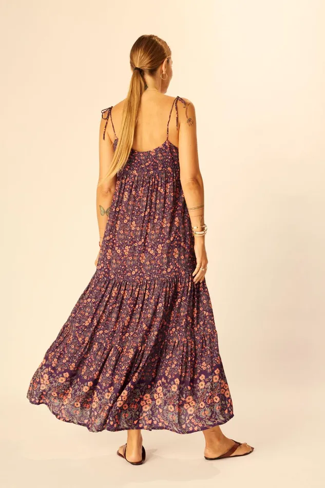 Melanie Dress Petite Fleur Aubergine Women Natalie Martin Dresses