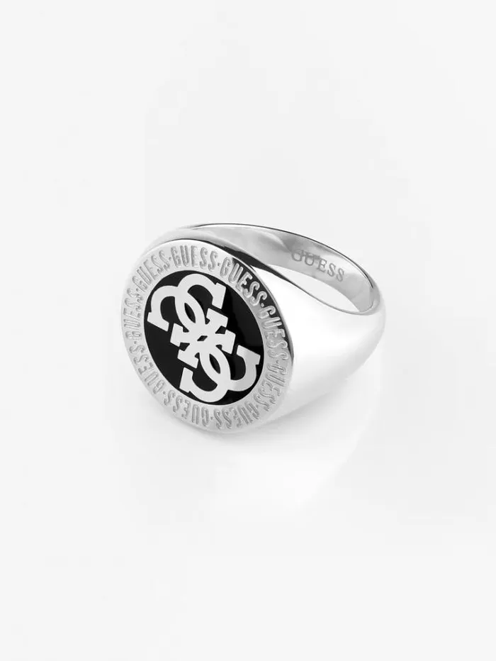 Men 0344g Icon034 Ring Silver Guess Jewellery