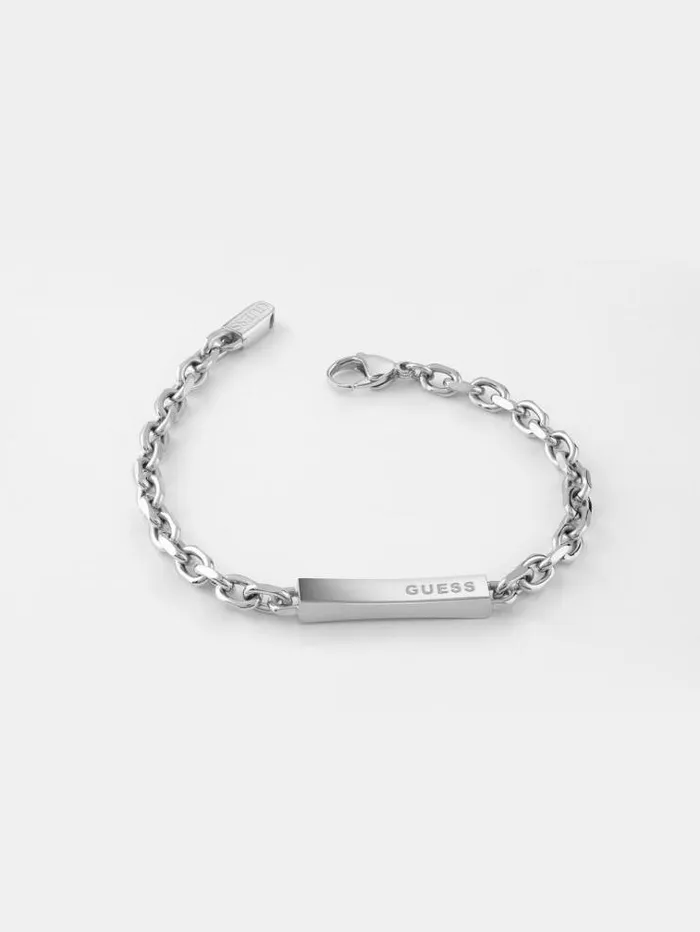 Men 034x Plate034 Bracelet Silver Guess Jewellery